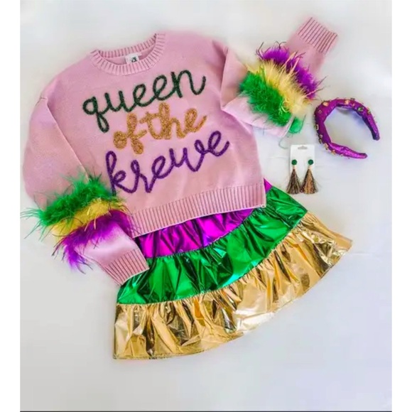 Queen of Sparkles | Mardi Gras Sweater. - Picture 3 of 4